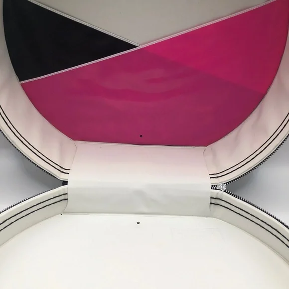 Sleek Vintage Round Zippered Cosmetic Travel Case - Picture 11 of 16